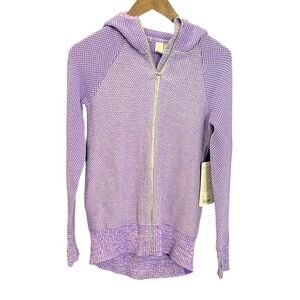 Lululemon lvivva NWT Just Cozy Jacket Purple Full Zip Thermal Waffle Hoodie S-M